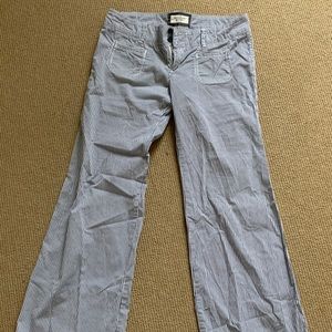 A&F Low Waisted Striped Flare Pants